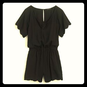 J.Crew Scalloped Linen Romper